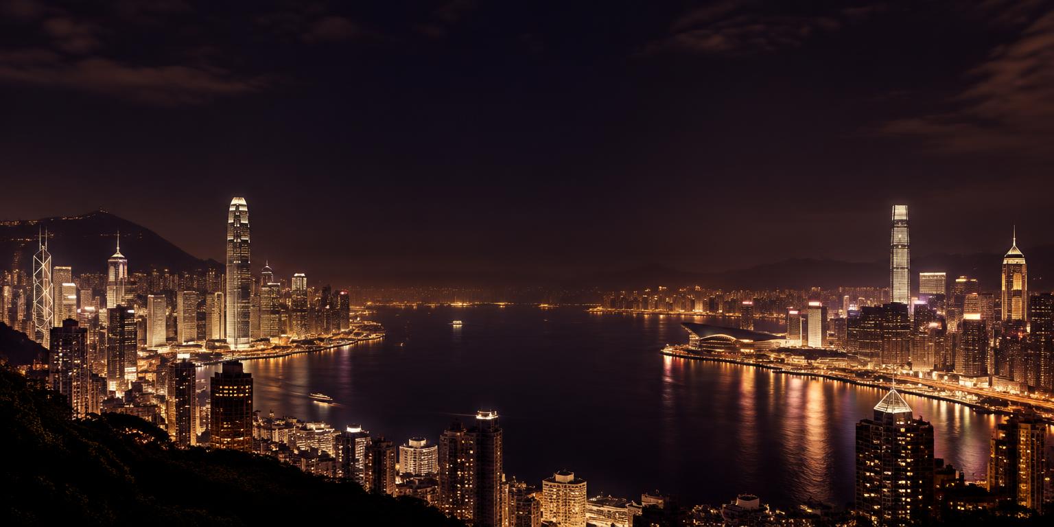 香港維多利亞港夜景